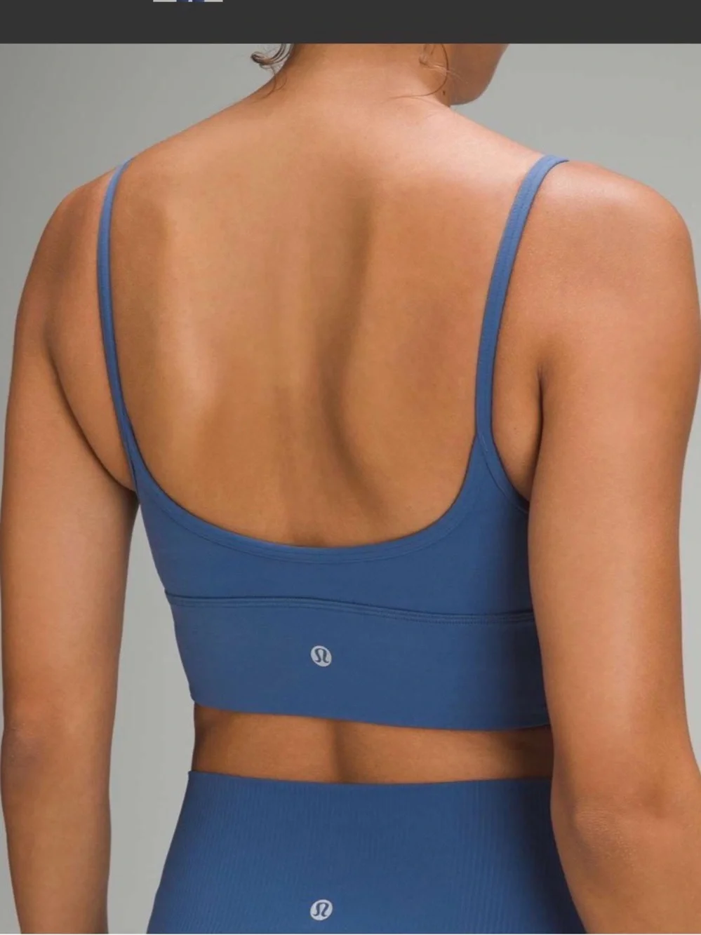 lululemon athletica Longline V-Neck Bralette in Slate Blue